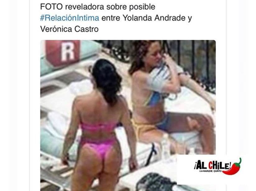 Tiempo después de esto, un medio mexicano publicó unas imágenes en las que La Vero Castro y Yolanda Andrade aparecían en traje de baño y tomando el sol; la conductora de “Montse y Joe” evadió el tema y pidió respeto para su supuesta exesposa.