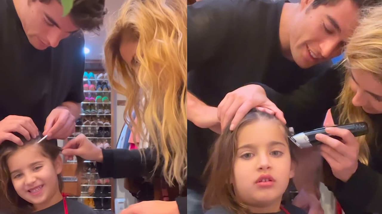 Danilo Carrera y Michelle Renaud se convierten en peluqueros y cortan el cabello de Marcelo