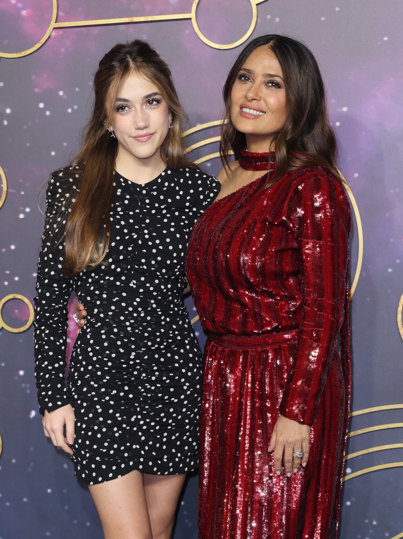 LONDON, ENGLAND - OCTOBER 27: Salma Hayek with her daughter Valentina Paloma Pinault attend the "Eternals" UK Premiere at the BFI IMAX Waterloo on October 27, 2021 in London, England. (Photo by Tim P. Whitby/Getty Images)