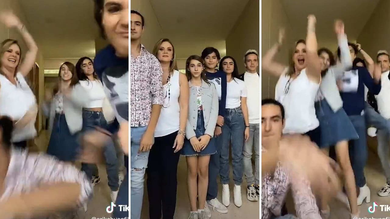 Erika Buenfil se avienta divertido bailecito con elenco de ‘Vencer el Pasado’