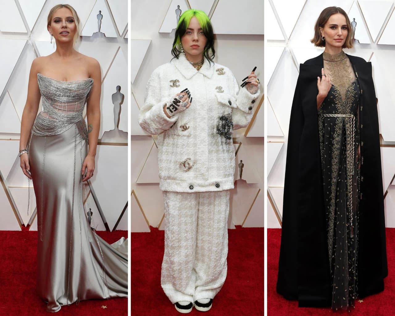 Alta costura, glitter, largas uñas acrílicas y mucho glamour; esto y más luce durante la entrega número 92 de los Premios de la Academia.