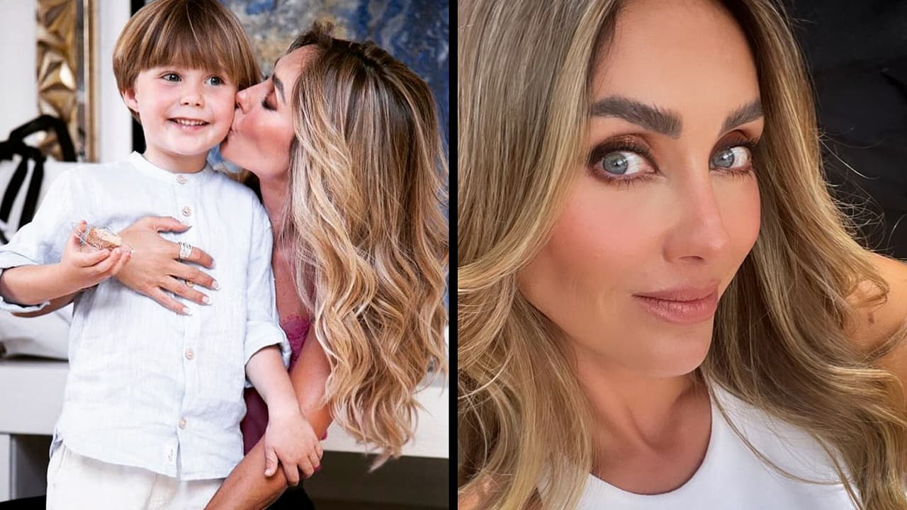 Anahí y su niño pasan un día muy especial haciendo ejercicio juntos