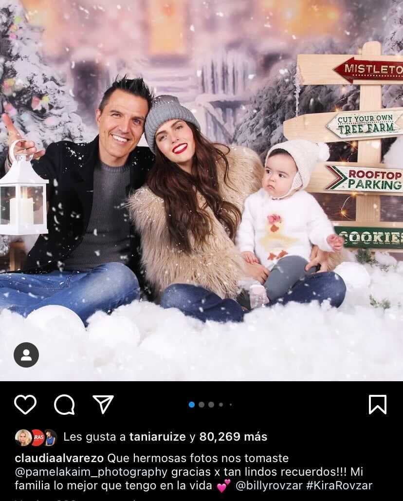 Claudia Álvarez decidió hacer algo más profesional, ya que ella contrató a un fotógrafo para hacer su espectacular sesión de fotos navideñas. En ellas, la actriz posó junto a su esposo Billy Rovzar y su hija Kira.