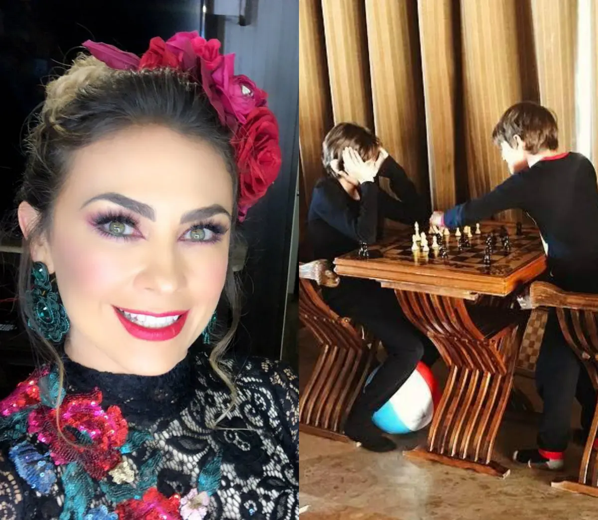 Hace unos días, Michelle Salas compartió por primera vez una foto junto a los hijos de Aracely Arámbula. Ahora te mostramos las imágenes con las que la actriz ha presumido a sus pequeños: Miguel y Daniel