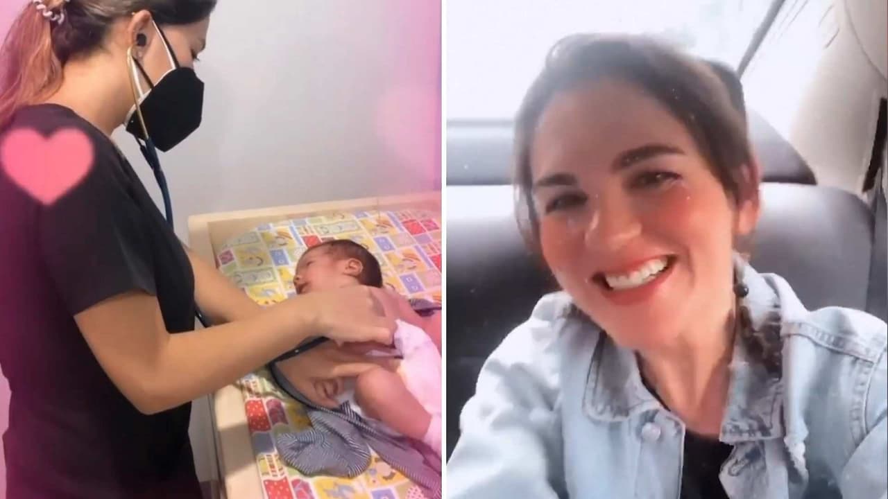 Zoraida Gómez lleva a su bebé al pediatra y presume que todo está perfecto con Maximiliano