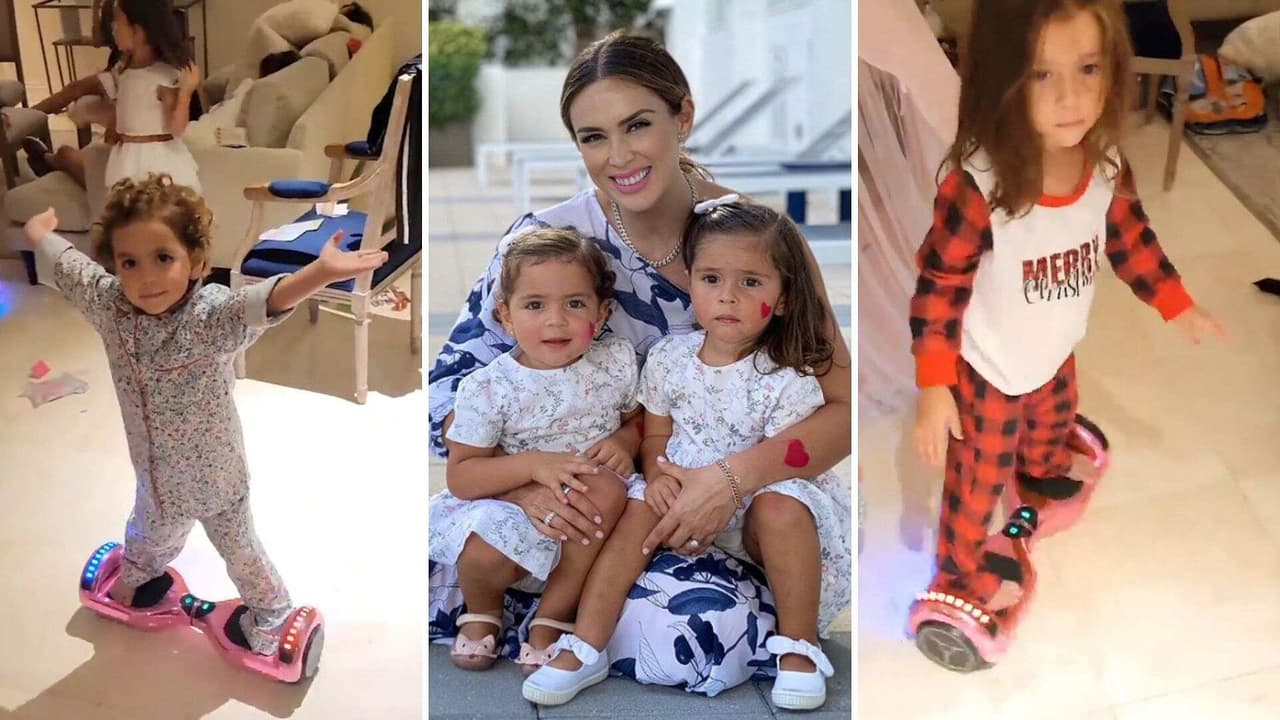 Mellizas de Jacky Bracamontes presumen que son unas profesionales en la patineta