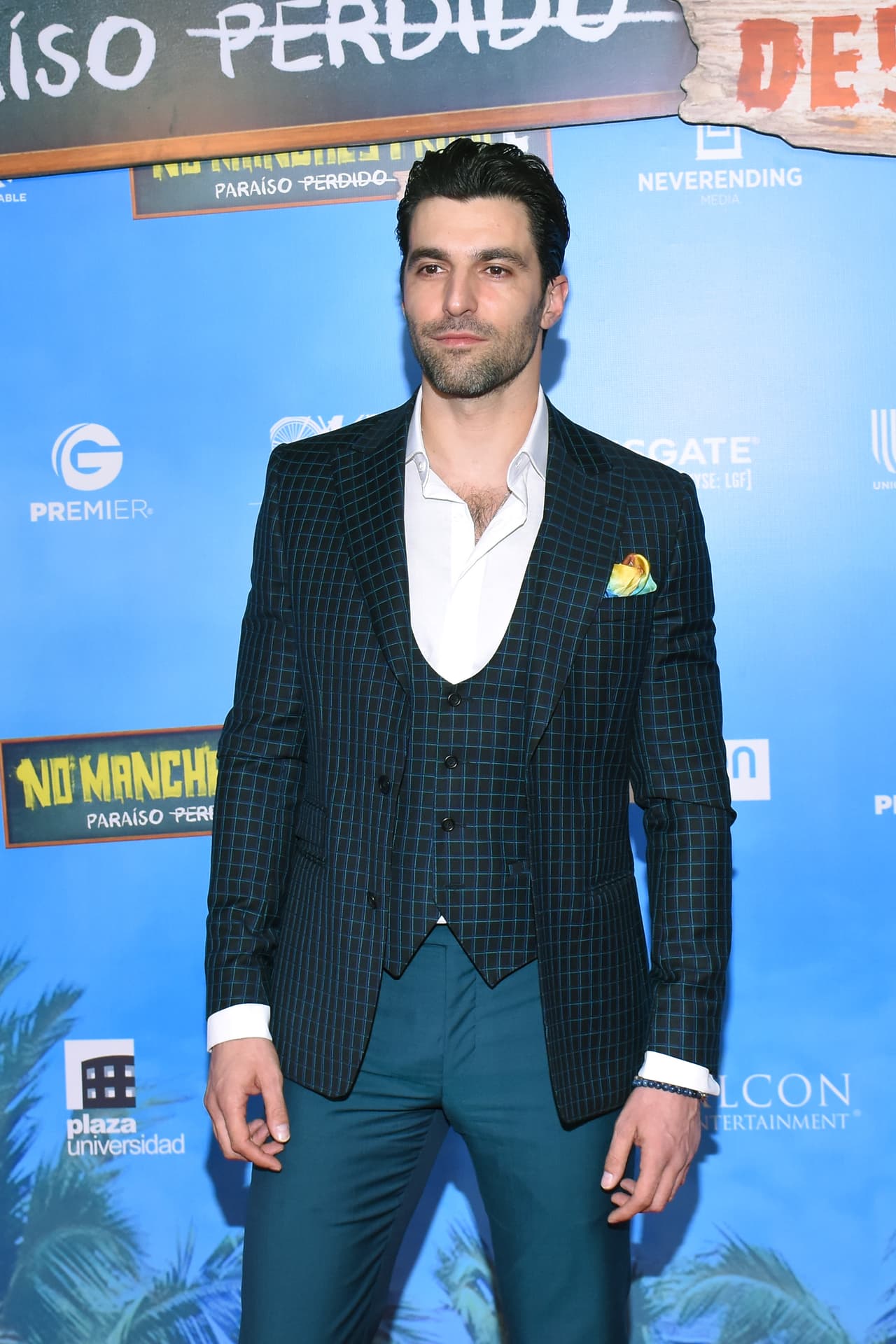 Osvaldo de León poses for photos during the red carpet of 'No Manches Frida 2' film premiere at Cinepolis Plaza Universidad on April 09, 2019 in Mexico City, Mexico (Photo by Carlos Tischler/NurPhoto via Getty Images)