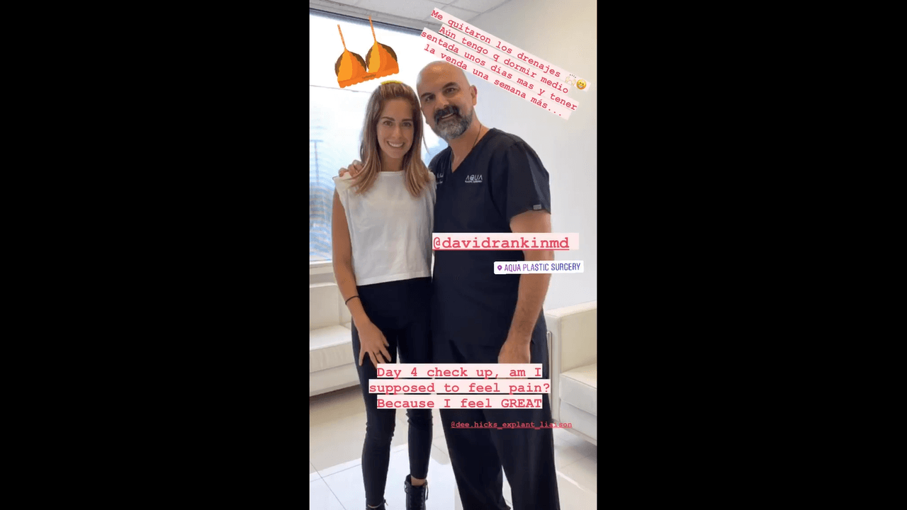 Carmen Aub mostró cómo luce tras la cirugía en la que se retiró los implantes de senos