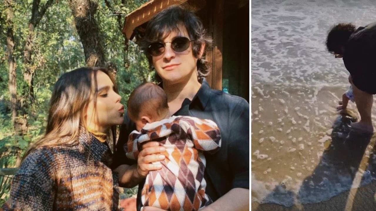 Yuya lleva a su primer encuentro con el mar a su bebito