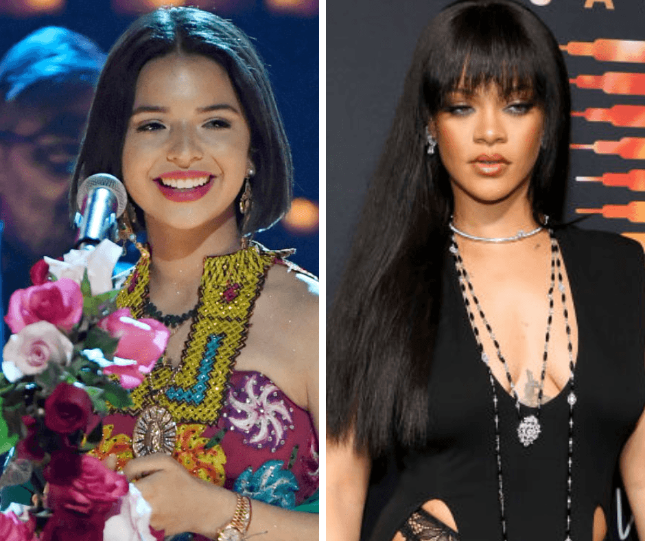 Angela Aguilar y Rihanna en show de Savage x Fenty