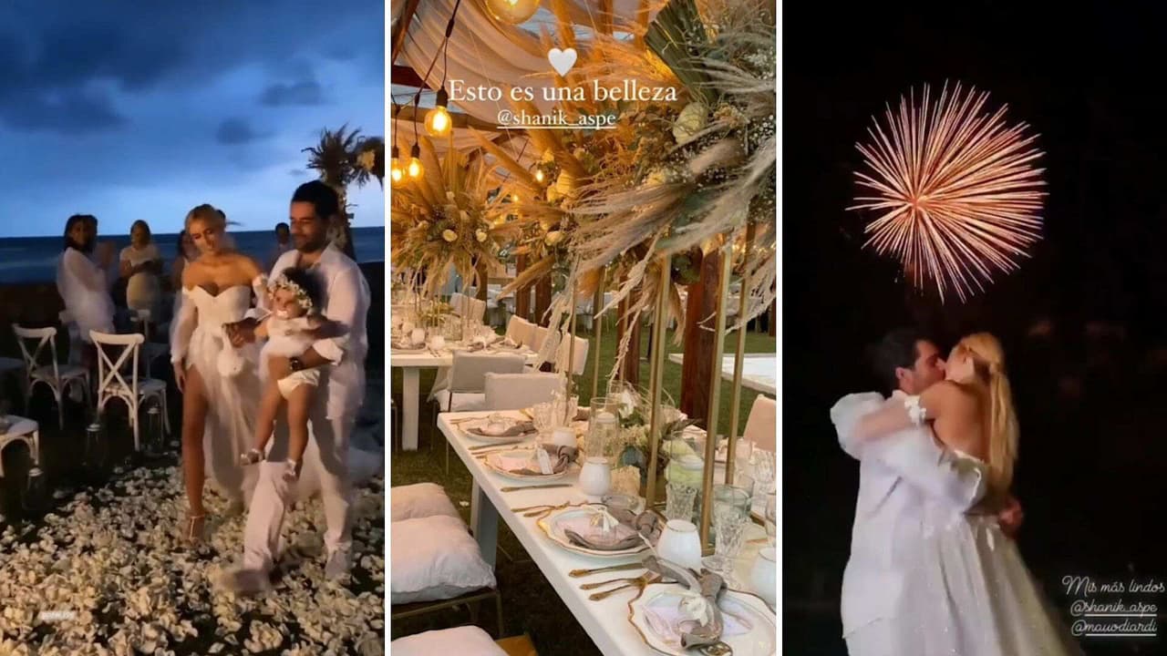 Shanik Aspe celebra a lo grande su boda: Entre fuegos artificiales y una elegante cena