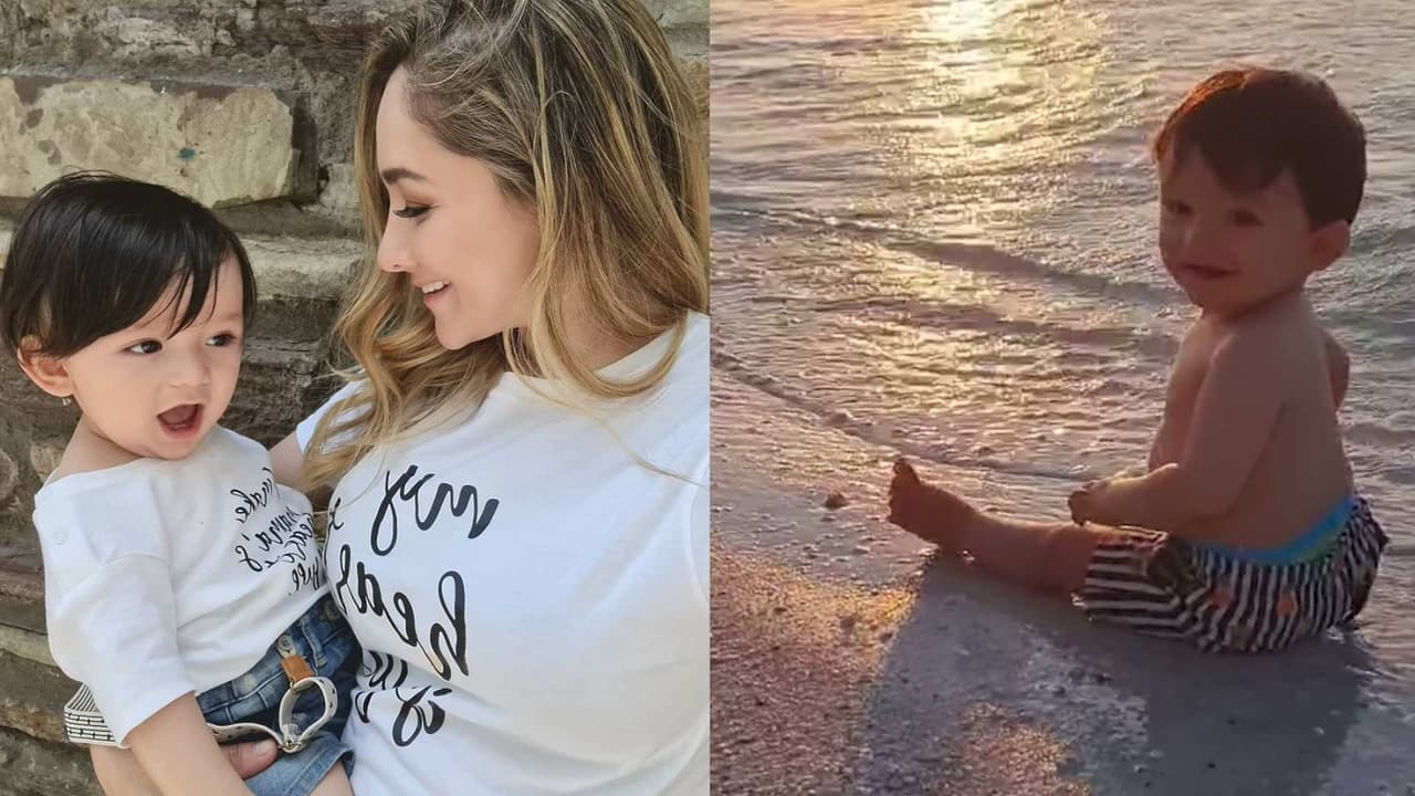 El hijo de Sherlyn no cabe de la emoción cuando lo llevan al mar y enternece a los fans con su reacción