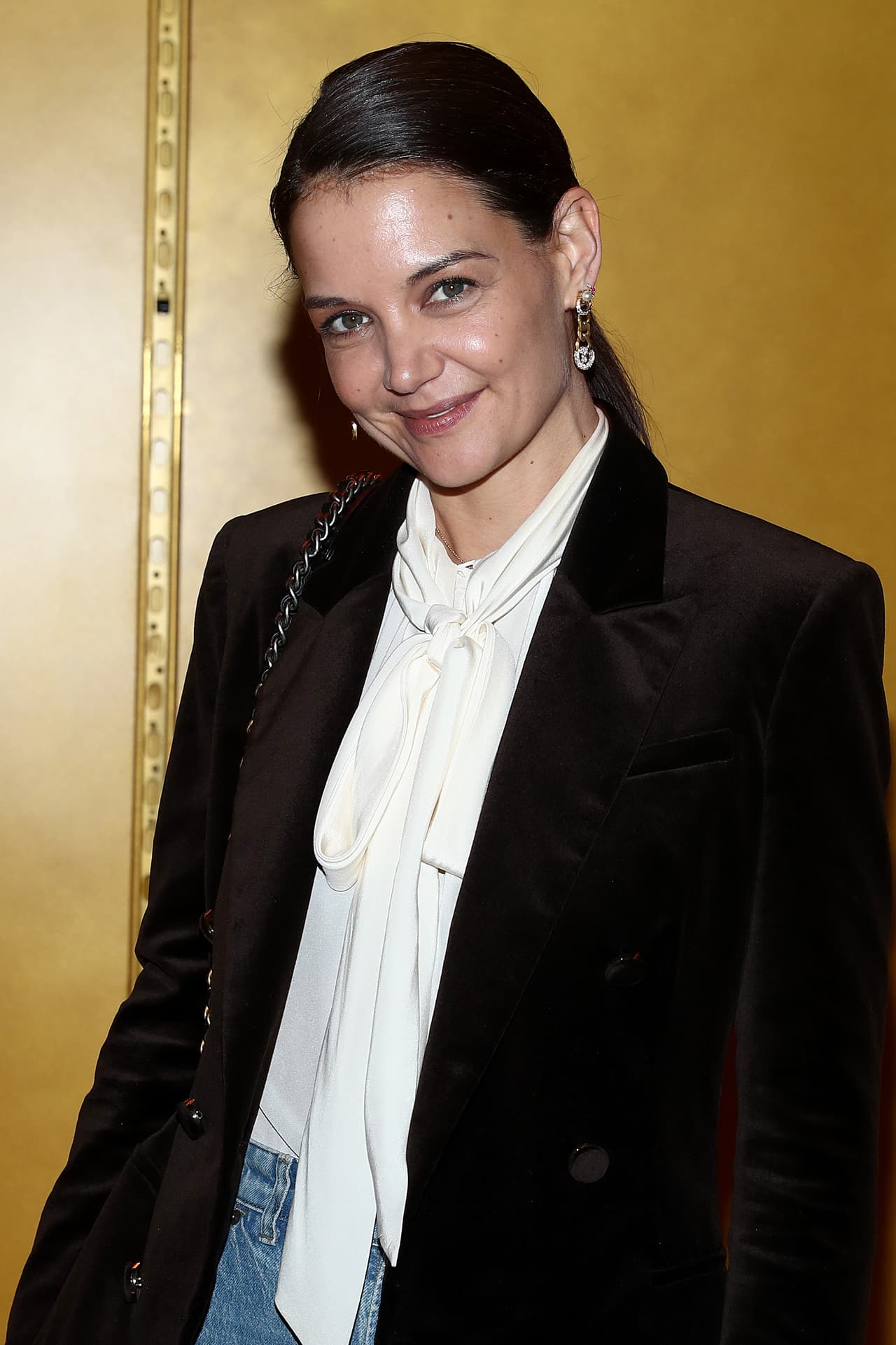 NEW YORK, NEW YORK - FEBRUARY 10: Katie Holmes attends the Zimmermann fashion show during February 2020 - New York Fashion Week: The Shows at SIR Stage37 on February 10, 2020 in New York City. (Photo by Cindy Ord/Getty Images for NYFW: The Shows)