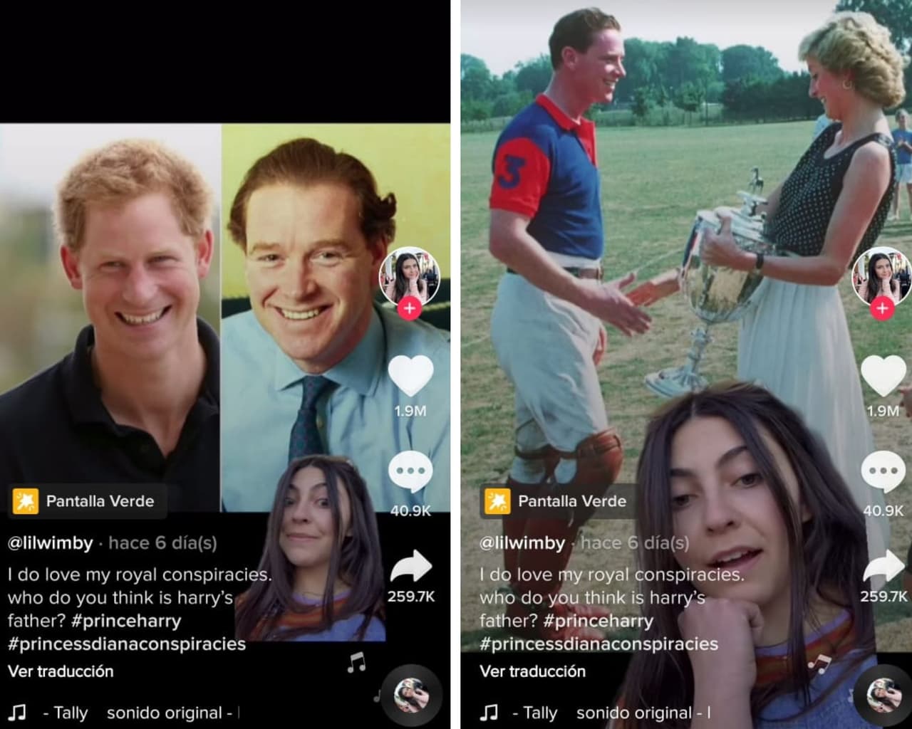 "¿Ven al Príncipe William? Es idéntico a Carlos, ¿Pero Harry? No tanto. Ser pelirrojo es genético y Carlos es castaño, mientras que Diana era rubia. Entonces se preguntarán, '¿De dónde viene ese gen pelirrojo?", relata.