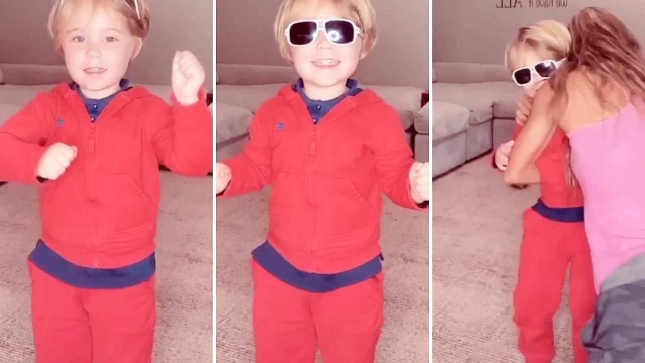 Anahí llena de besos a su hijo Manu tras hacer a la perfección su primer TikTok