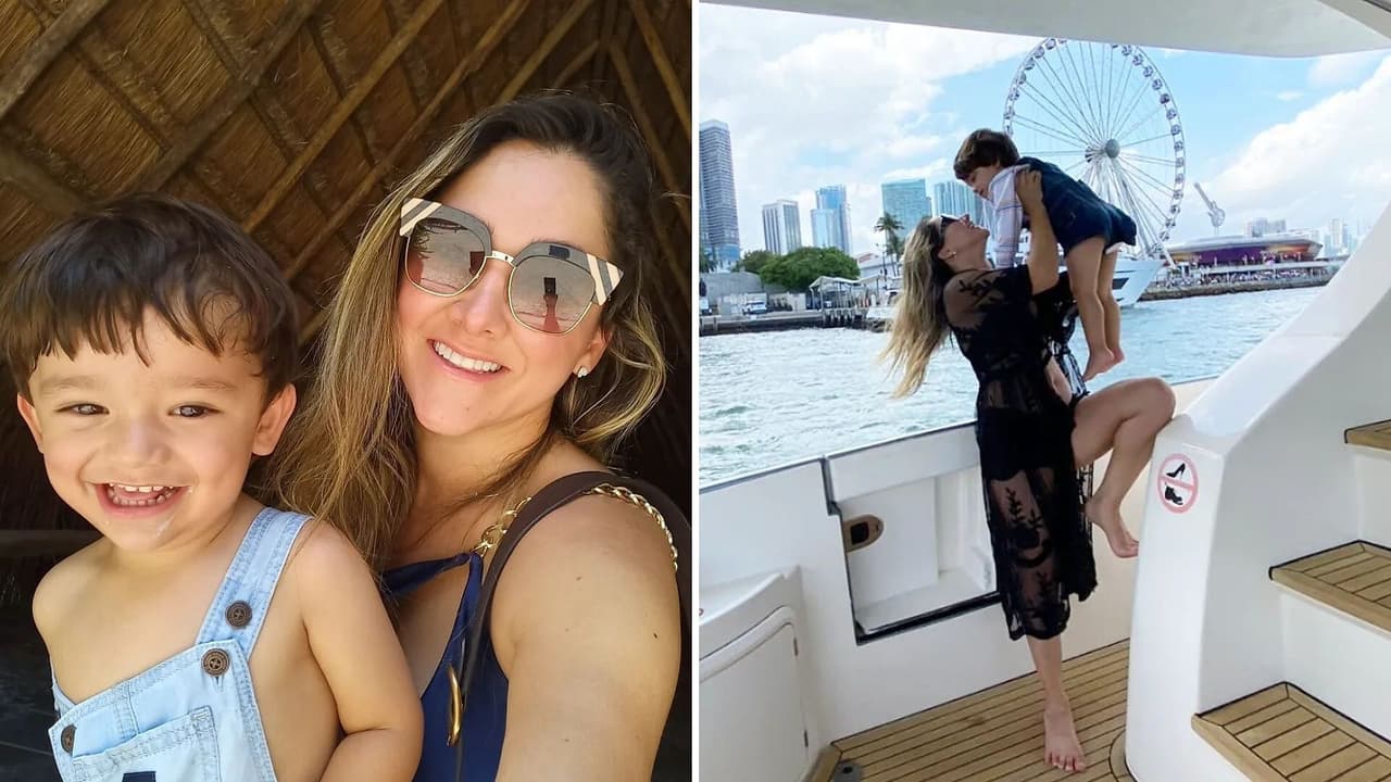 Sherlyn comparte tierno momento cantándole a su pequeño André