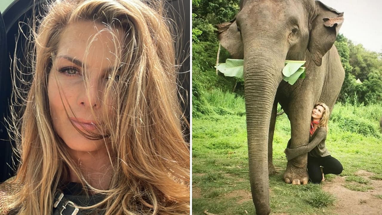 Montserrat Oliver se pone creativa para bajar un coco de una palmera