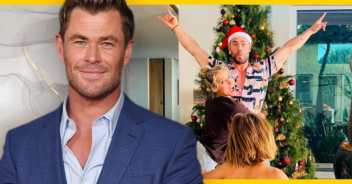 Chris Hemsworth presume su gran árbol de navidad junto a sus hijos