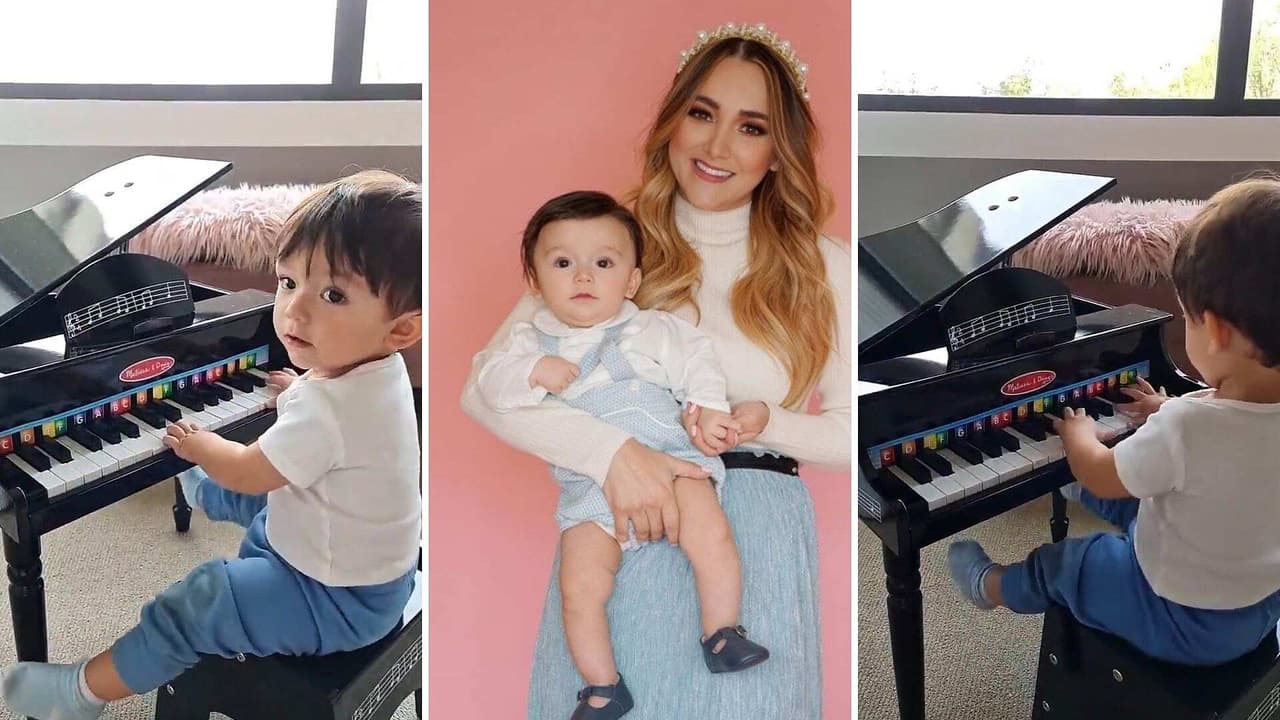 Sherlyn presume que tiene al mejor pianista en casa y es su adorable hijo, André