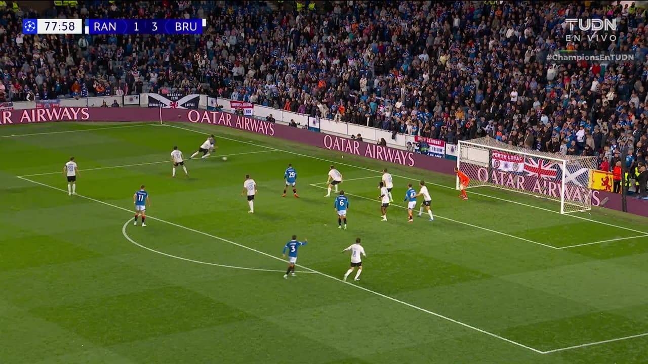 ¡GOL!  anota para Rangers. Djeidi Gassama