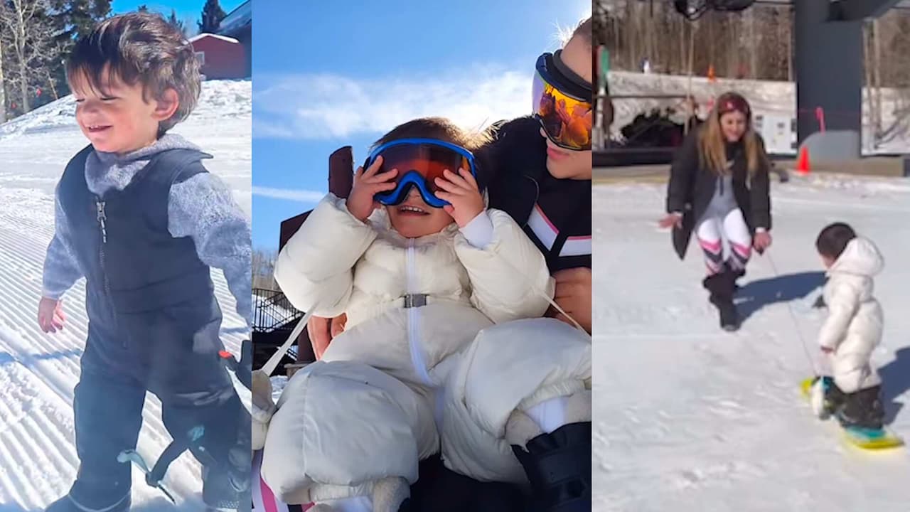 Sherlyn y André hacen un viaje mágico para esquiar en la nieve