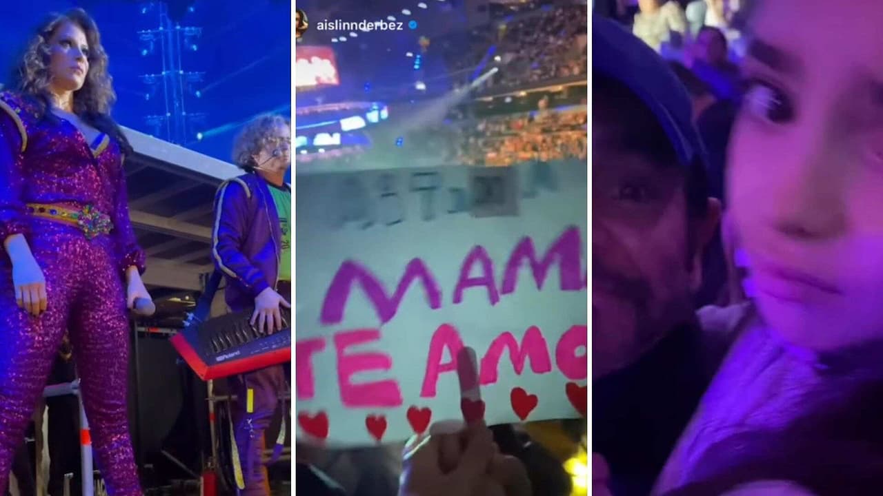 Aitana Derbez asistió al concierto de su mamá y hasta le hizo un cartel