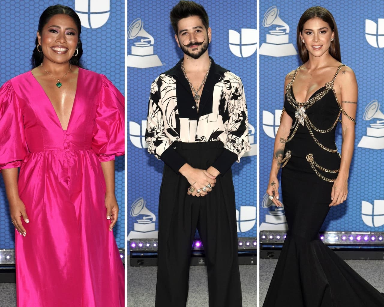 Grammy's 2020 ha comenzado y, poco a poco, arriban los mejores looks de la noche, cortesía de los exponentes de la música latina con mayor éxito en habla hispana.
<br>
<br>Colores mexicanos, homenajes a los 90 y mucho glamour; estas son algunas de las mejores tendencias que desfilaron durante la llegada de los invitados a la gala.
<br>
<br>Si te perdiste tanto la 
<i>red carpet,</i> como la gala completa de los Latin Grammy's, no te pierdas la repetición este 
<b>sábado 21 de noviembre a las 19:00 horas por el canal de Las Estrellas.</b>
<br>