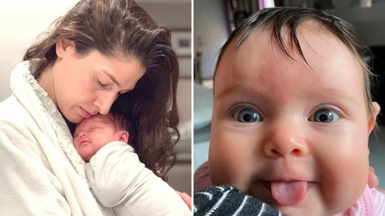 Mira cómo Ashley, de Ha*Ash, se divierte con su sobrina y le enseña a sacar la lengua