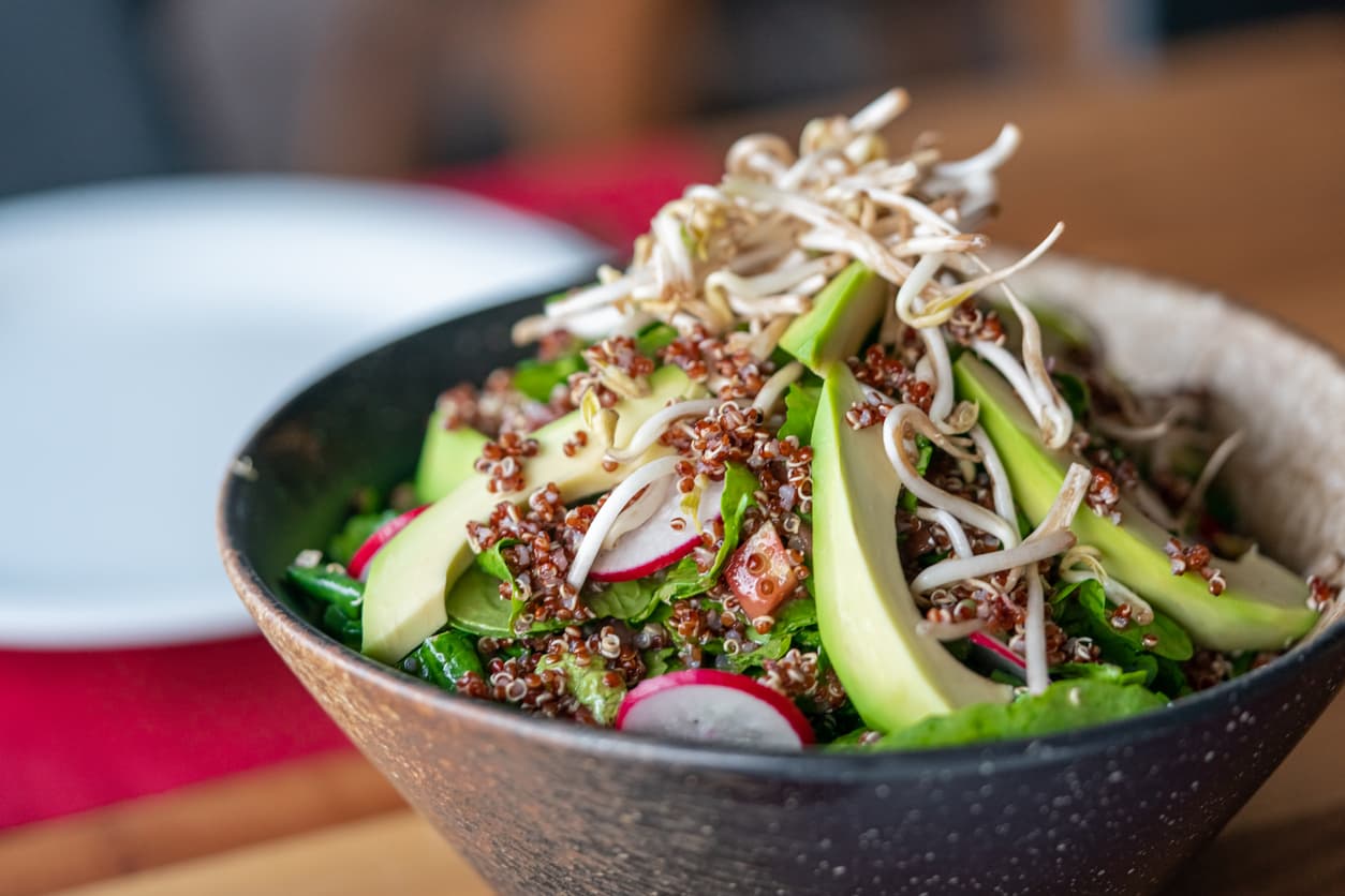 Traditional Avocado Salad with quinoa
