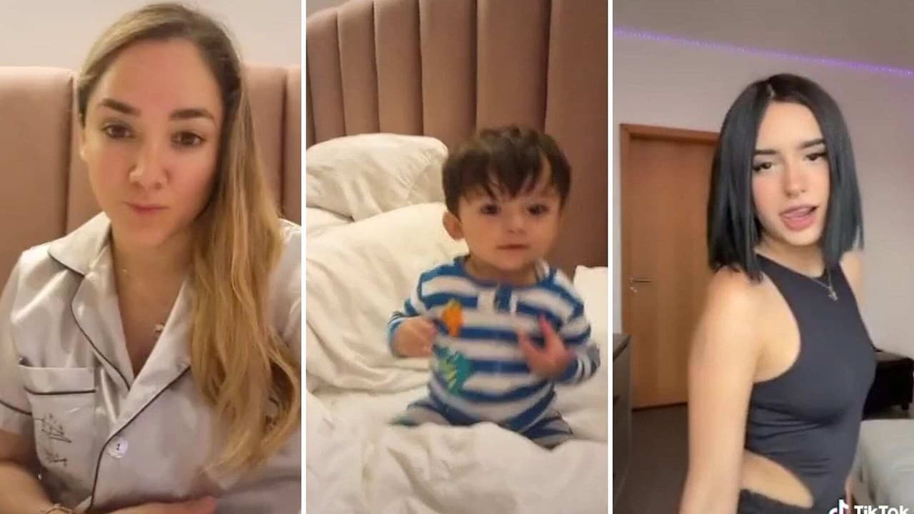 Hijo de Sherlyn enternece las redes al imitar baile de famosa tiktoker