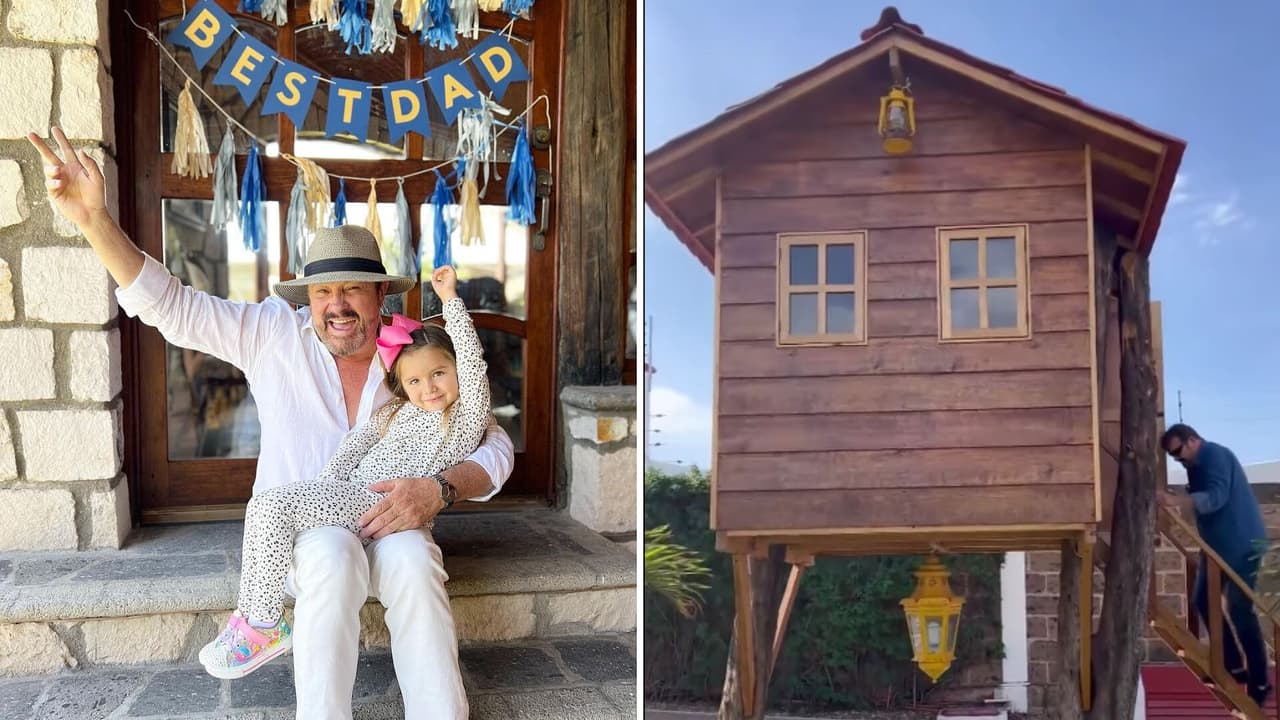 Arturo Peniche consiente a su nieta con impresionante casa del árbol