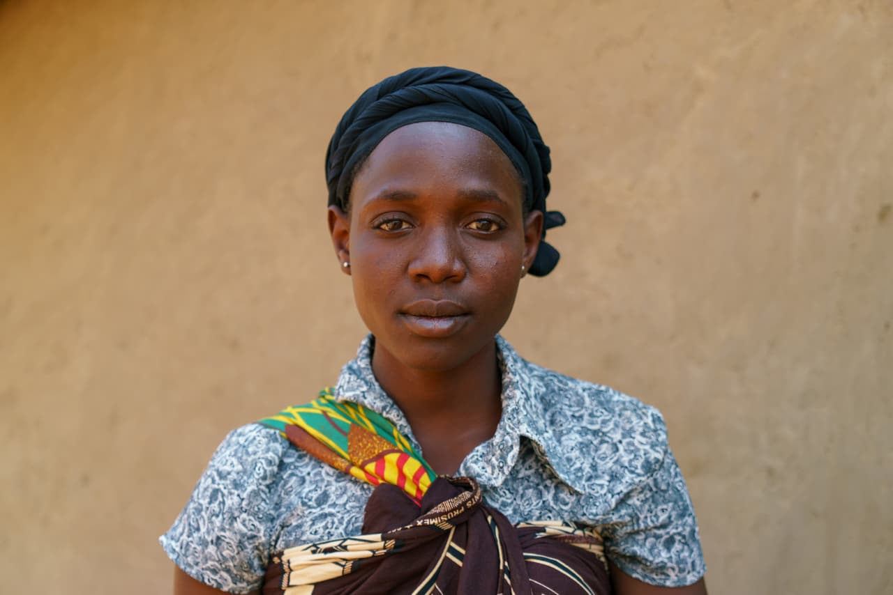 El período de: Tamala. Tiene 23 años, vive en Kasungu, Malawi y usa un pedazo de tela llamado ‘nyanda’.