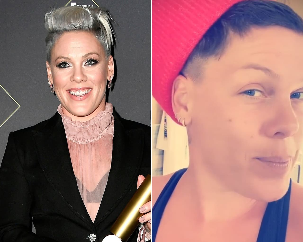 Quien advirtió que tomar unos tragos de mas e intentar cambios de look caseros no eran una buena idea, fue la cantante Pink, pues en un video publicado en su Instagram reveló que una noche de cuarentena terminó rapandose así misma.