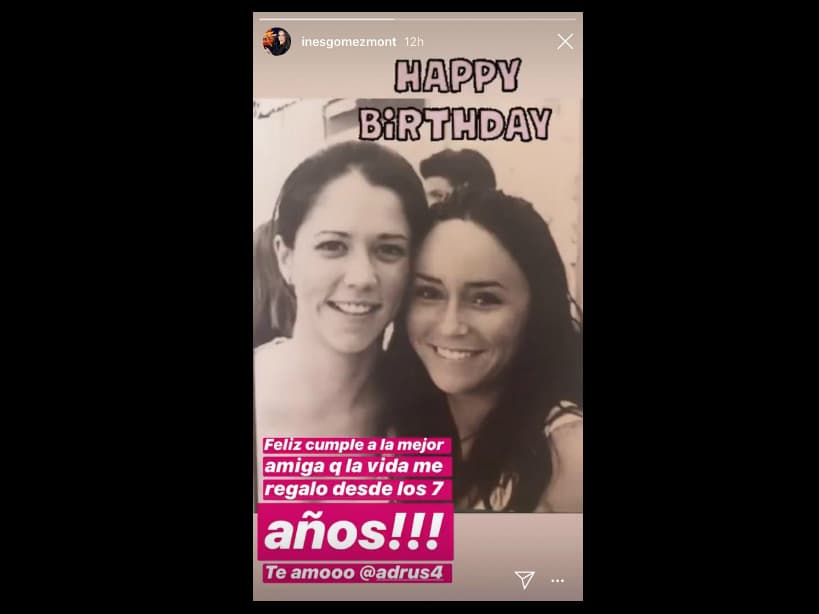 La conductora, quien recientemente fue dada de alta tras su cirugía por un tumor cerebral, usó la captura para felicitar a su mejor amiga, Adriana Conde.
