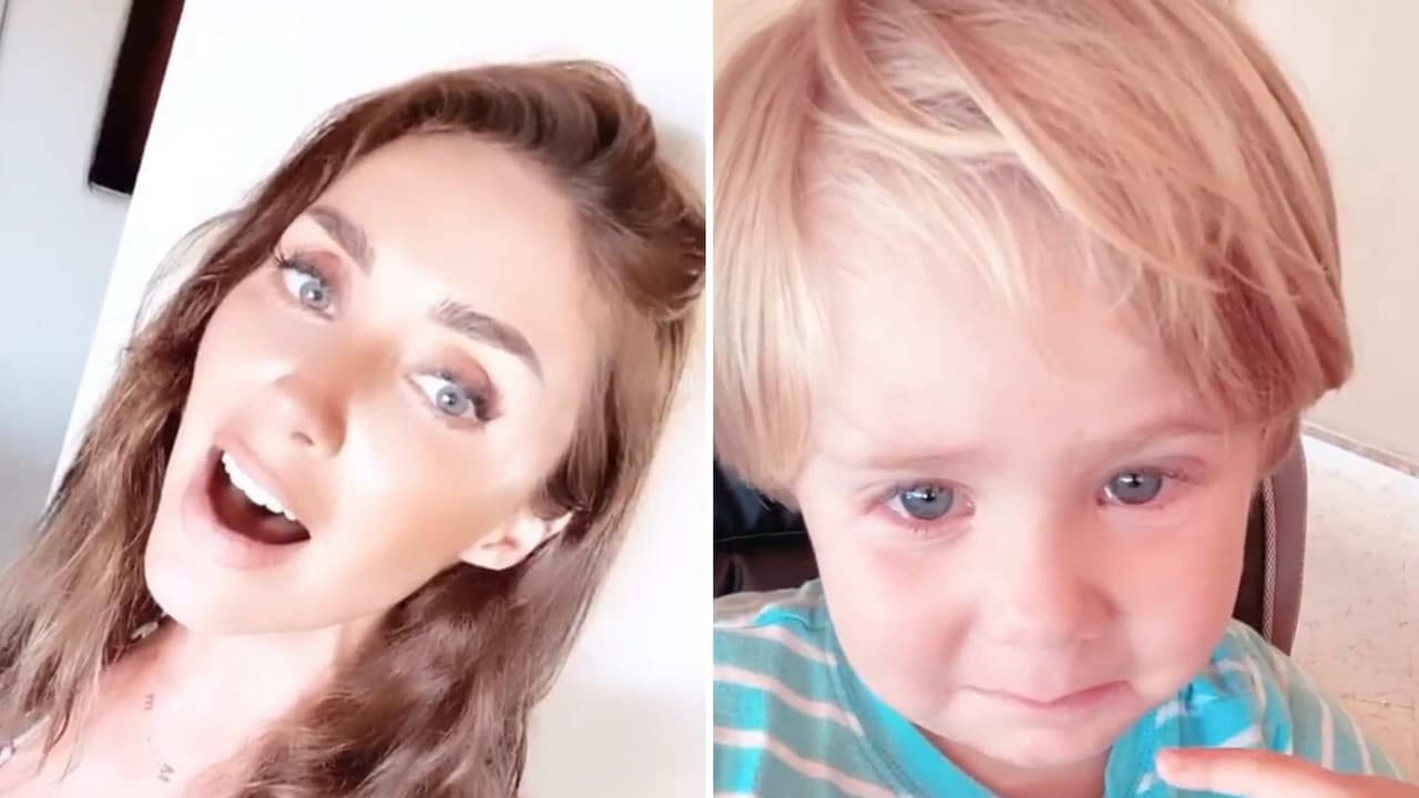 Anahí canta ‘Sálvame’ y su hijo rompe en llanto tras escucharla cantar