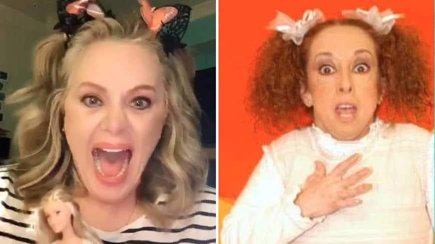 Erika Buenfil provoca risas al hacer tremenda parodia de La Güereja: ‘Papiringo, ¿Qué es esto?’
