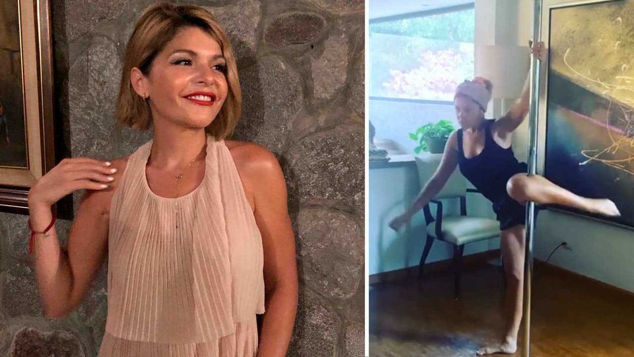 A sus 45 años, Itatí Cantoral demuestra su gran habilidad en el pole dance