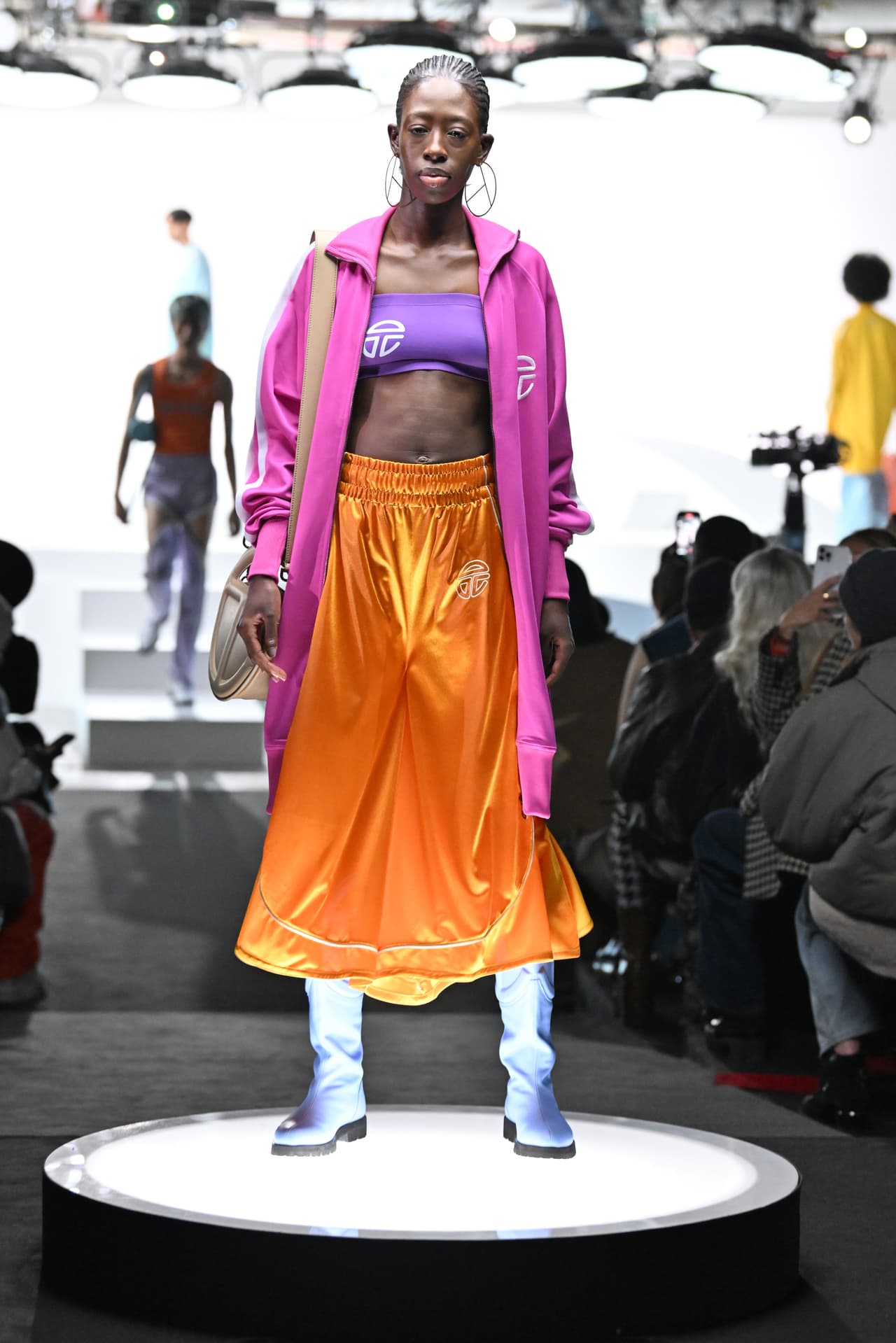 NEW YORK, NEW YORK - FEBRUARY 16: A model poses for the Telfar presentation during New York Fashion Week: The Shows on February 16, 2022 in New York City. (Photo by Slaven Vlasic/Getty Images for NYFW: The Shows)