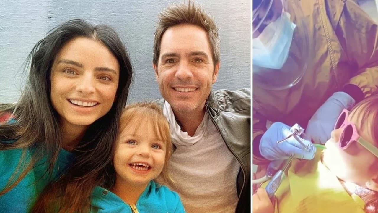 A Kailani le tocó ir al dentista y Aislinn Derbez y Mauricio Ochmann estaban ahí para apoyarla