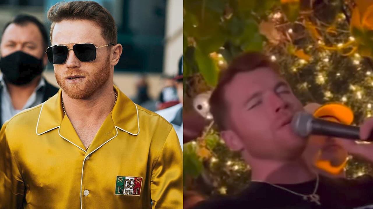 El ‘Canelo’ Álvarez le cantó a su esposa con todo y unos tequilitas de más