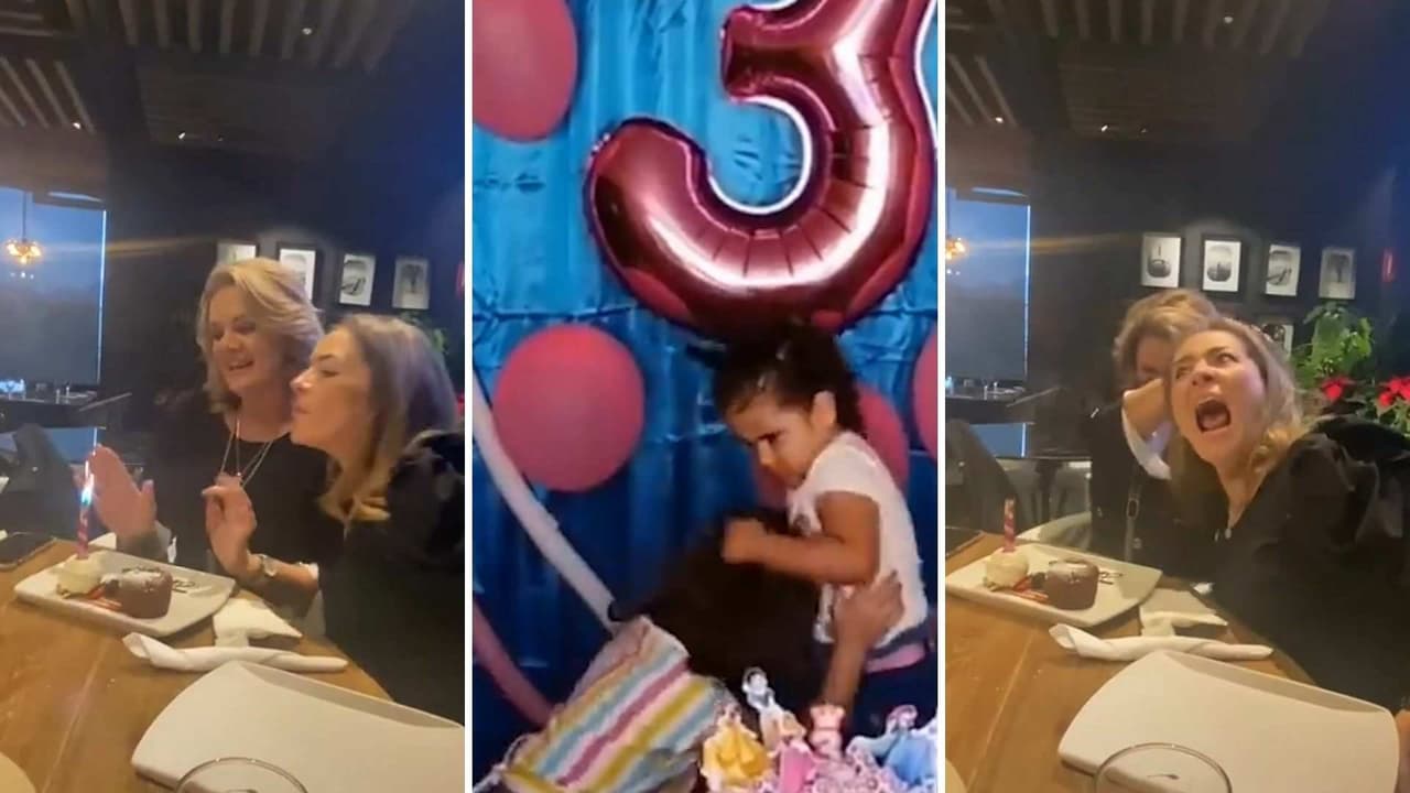 Erika Buenfil recrea la pelea de las hermanas del pastel y le hace 'jalón de greñas' a una amiga