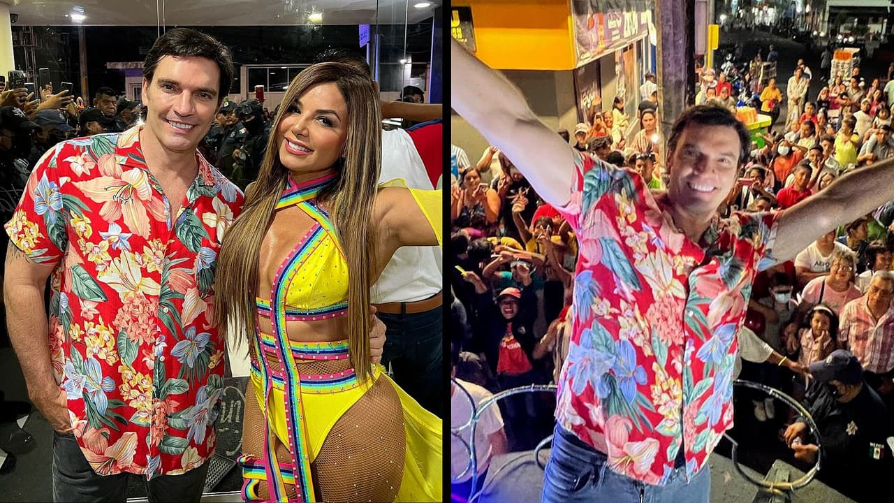 Así se divirtió Julián Gil durante el carnaval de Veracruz