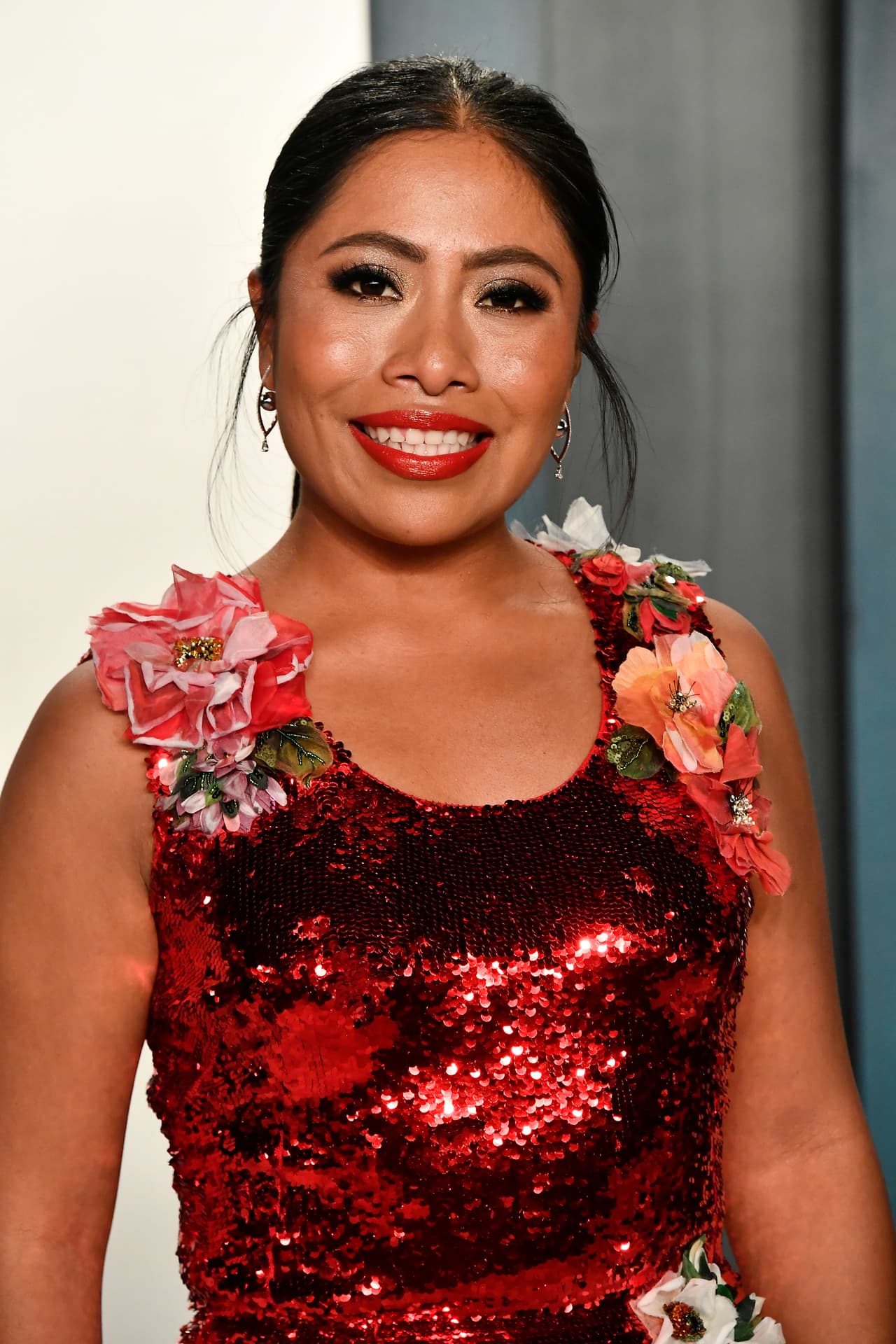 BEVERLY HILLS, CALIFORNIA - FEBRUARY 09: Yalitza Aparicio attends the 2020 Vanity Fair Oscar Party hosted by Radhika Jones at Wallis Annenberg Center for the Performing Arts on February 09, 2020 in Beverly Hills, California. (Photo by Frazer Harrison/Getty Images)
