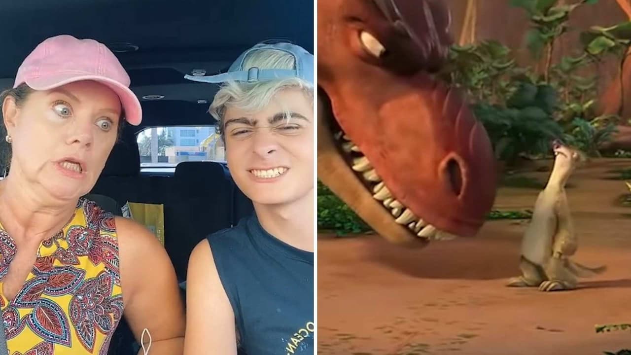 Erika Buenfil y su hijo se divierten recreando tierna escena de ‘La Era de Hielo’