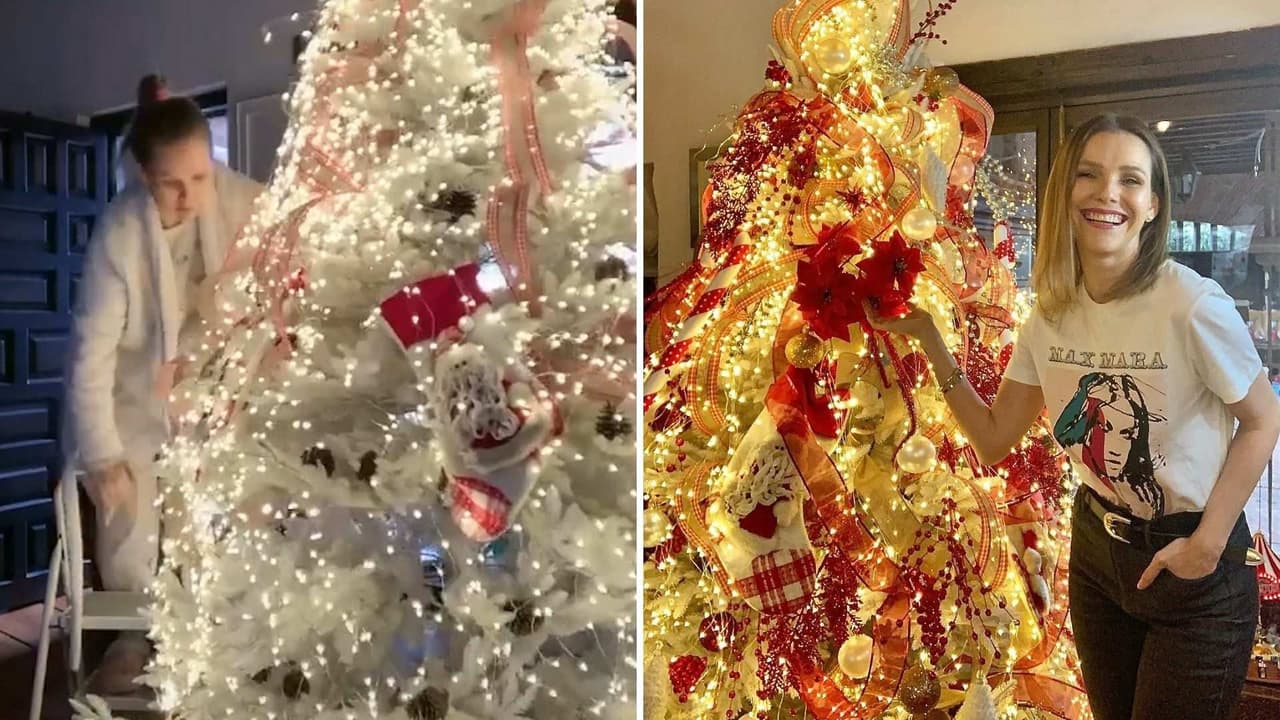 Por andar bailando sonidero, Kika Edgar casi se echa encima su árbol de Navidad