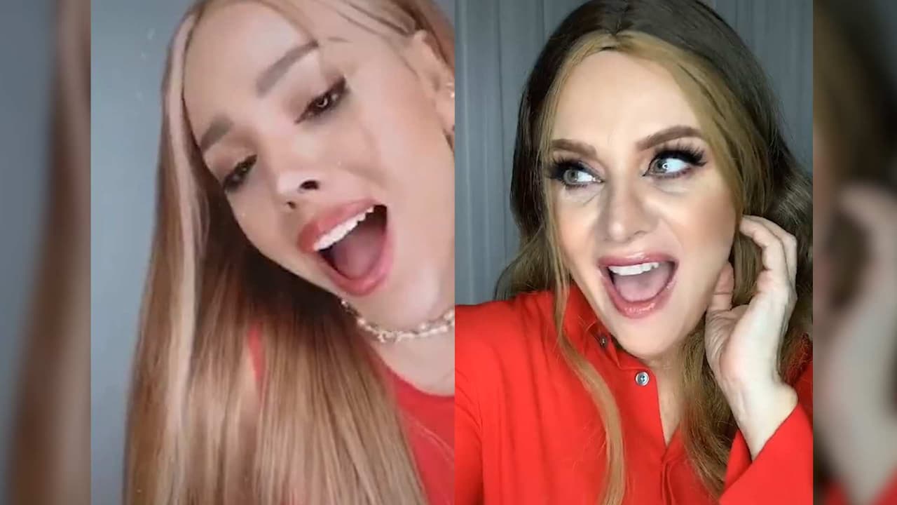 Mira el gran parecido entre Danna Paola y Erika Buenfil luego de que la actriz imitara a la cantante en TikTok