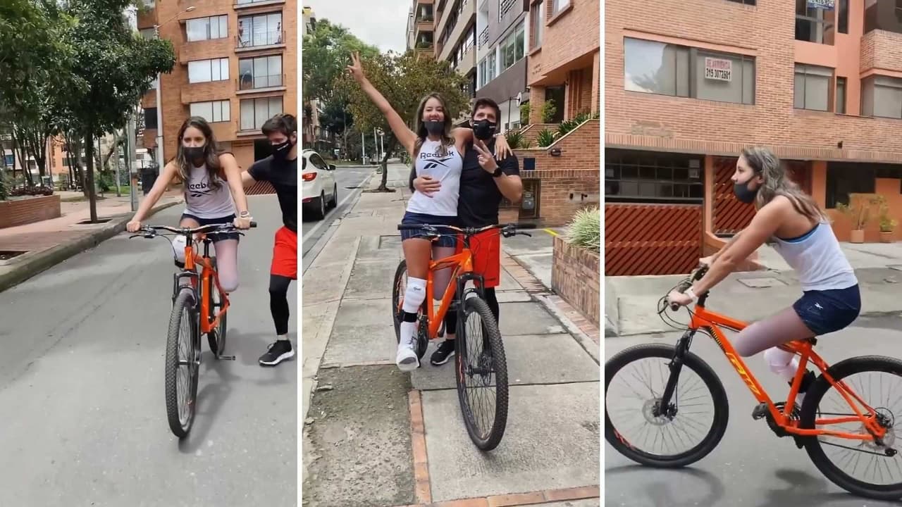Para la modelo colombiana que perdió su pierna no hay imposibles; ahora se atreve a rodar en bicicleta