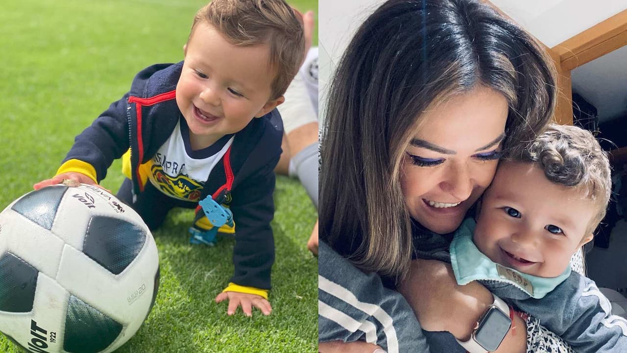 Lucca enternece al demostrar que tiene madera de portero como su papá