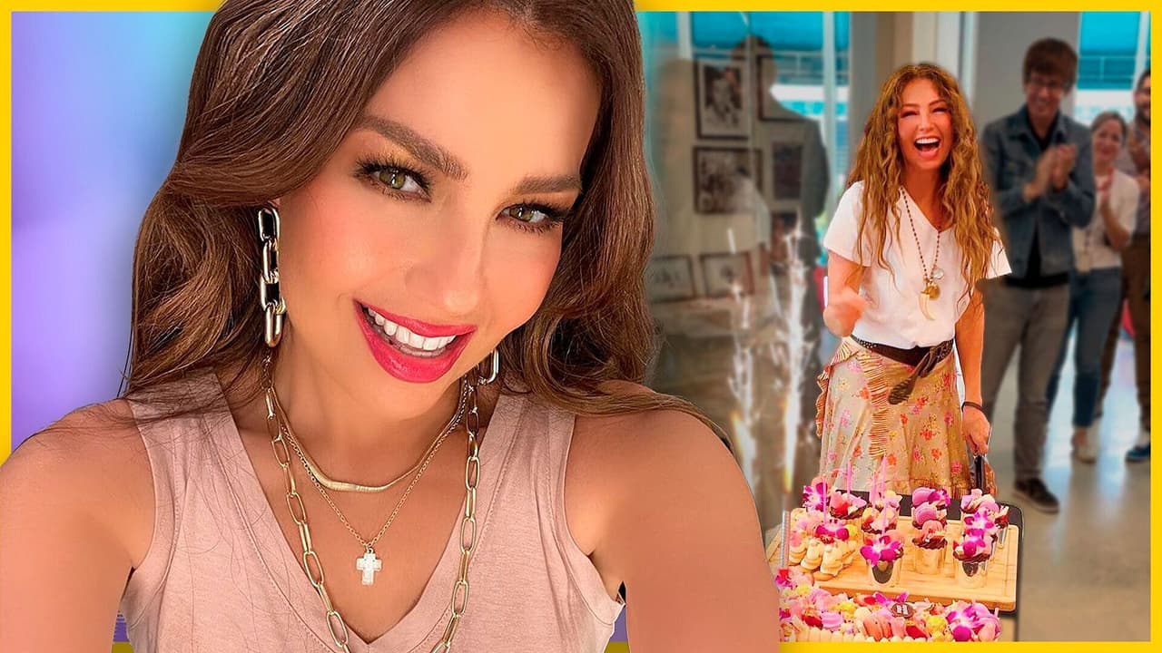 Sorprenden a Thalía con épica celebración por su cumpleaños