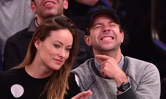 NEW YORK, NY - MARCH 25: Olivia Wilde and Jason Sudeikis attend the Los Angeles Clippers vs New York Knicks game at Madison Square Garden on March 25, 2015 in New York City. (Photo by James Devaney/GC Images)